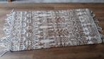 Vloerkleed met franjes bruin en okerkleurig 80 x 150, 100 tot 150 cm, Nieuw, Rechthoekig, Crème