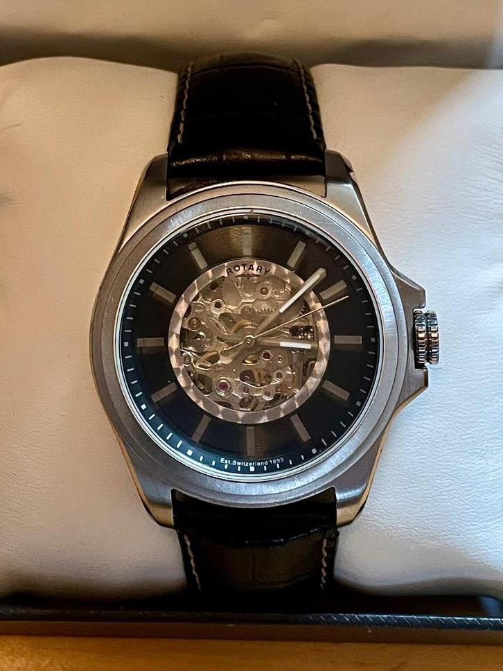 Rotary Horloge Automatic - Skeleton Watch, Sieraden, Tassen en Uiterlijk, Horloges | Heren, Zo goed als nieuw, Polshorloge, Overige merken