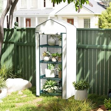 Kleine Folie Kweekkas met 4 Schappen tuinkas plantenkas  beschikbaar voor biedingen