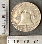 munt, 1/2 dollar Amerika 1962, zilver, zie omschrijving, Postzegels en Munten, Verzenden, Noord-Amerika, Losse munt, Zilver