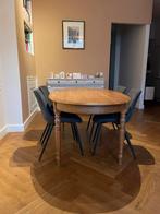 Vintage ovale eiken eettafel - 4 tot 6 personen, Huis en Inrichting, Tafels | Eettafels, Ophalen, Gebruikt, 100 tot 150 cm, Eikenhout