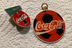 2 emaille coca cola pins oud, Ophalen of Verzenden, Gebruikt, Merk, Speldje of Pin