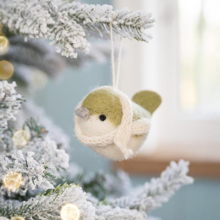 Hanger groene vilten vogel ook in andere kleuren leuk kado, Huis en Inrichting, Woonaccessoires | Overige, Nieuw, Ophalen of Verzenden