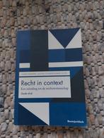 Recht in context - een inleiding tot de rechtswetenschap 6e, Boeken, Studieboeken en Cursussen, Boom juridisch, Ophalen of Verzenden