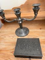 Tinnen kandelaar, Antiek en Kunst, Ophalen, Koper of Brons