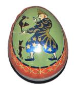 groot blikken ei met pierrot clown en 2 hondjes, Ophalen of Verzenden, Gebruikt, Overige