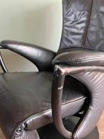 Zwarte leren kennedy relax fauteuil / relaxstoel, Huis en Inrichting, Fauteuils, Ophalen, Nvt, Nvt, Nvt