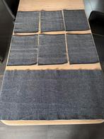 6 placemats + bijpassende tafelloper - blauw, Ophalen of Verzenden, Zo goed als nieuw, Blauw, Placemat
