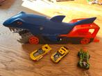 HotWheels Haaien Oplegger + 3 Auto's, Ophalen of Verzenden, Gebruikt