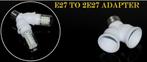 Adapter E27 naar twee E27 Lamp, Ophalen of Verzenden, Nieuw, E27 (groot), Led-lamp