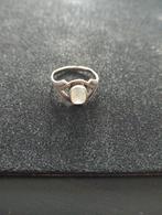 Zilveren Ring met Aquamarijn in zetting 4x Juweliers Keuren, Verzenden, Kleiner dan 17, Dame, Zilver