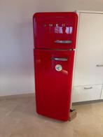 SMEG Koelkast + Vriesvak rood, Ophalen, Gebruikt, 200 liter of meer, 60 cm of meer