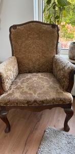 Vintage Stoel met Bloemmotief, ouderwetse fauteuil, Ophalen