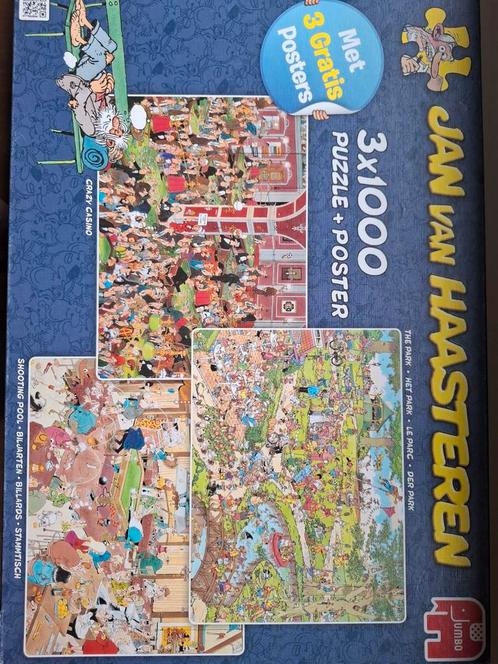 Jan van Haasteren Het Park, Crazy Casino en Biljarten 1000st, Hobby en Vrije tijd, Denksport en Puzzels, Gebruikt, Legpuzzel, 500 t/m 1500 stukjes