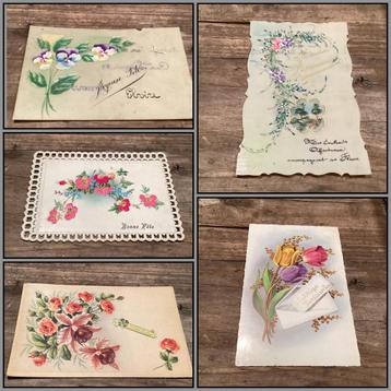 Mooie oude ansichtkaarten bloemen, vogels, pasen, kerst….. beschikbaar voor biedingen