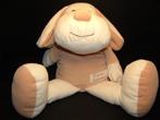 TIAMO HOND VELOURS ROOMWIT MET BEIGE LIJFJE NEUS, Kinderen en Baby's, Speelgoed | Knuffels en Pluche, Verzenden, Nieuw, Hond