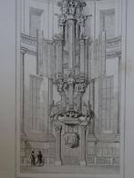 staalgravure orgel Lutherse Kerk te Amsterdam, Lemaitre 1840, Antiek en Kunst, Kunst | Etsen en Gravures, Verzenden