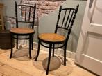 Thonet cafestoelen met webbing zitvlak, Ophalen, Gebruikt, Twee, Zwart