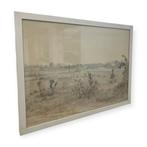 Aquarel Jan Zondag 1940, gesigneerd en gestempeld Atelier Zo, Ophalen of Verzenden