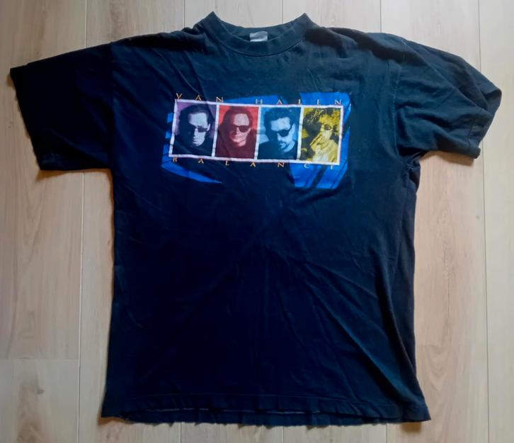 Van Halen shirt tour vintage rock hardrock metal RARE!, Kleding | Heren, T-shirts, Gedragen, Maat 56/58 (XL), Zwart, Ophalen of Verzenden