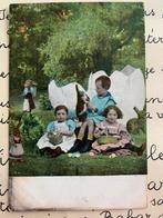 Pasen - kindjes in het gras, paashaas, paaseieren (CC), Ophalen of Verzenden, Voor 1920, Ongelopen, Feest(dag)
