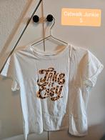 T-shirt Catwalk Junkie wit met tekst maat S, Kleding | Dames, T-shirts, Catwalk Junkie, Ophalen of Verzenden, Wit, Zo goed als nieuw