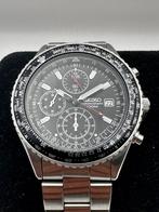 Seiko Fligtmaster Pilot Quartz chronograaf 7T92-0CF0, Staal, Polshorloge, Zo goed als nieuw, Japon