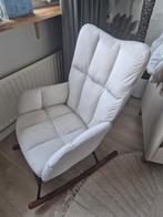 Schommelstoel velvet creme, Huis en Inrichting, Fauteuils, Ophalen, Gebruikt, 75 tot 100 cm, Stof
