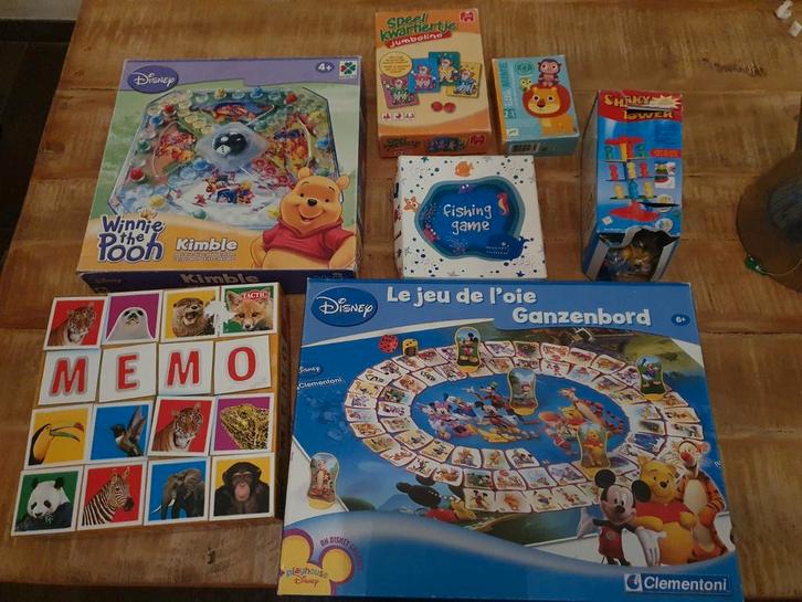 Set spelletjes, Kinderen en Baby's, Speelgoed | Kinderpuzzels, Gebruikt, 10 tot 50 stukjes, Ophalen of Verzenden