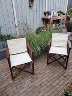 2x Inklapbare Regisseursstoelen, Hout, Gebruikt, Twee, Bruin