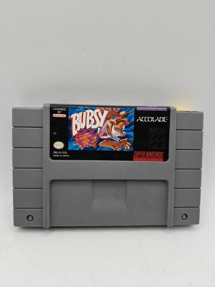 Bubsy SNES USA, Spelcomputers en Games, Games | Nintendo Super NES, Zo goed als nieuw, Racen en Vliegen, 1 speler, Vanaf 3 jaar