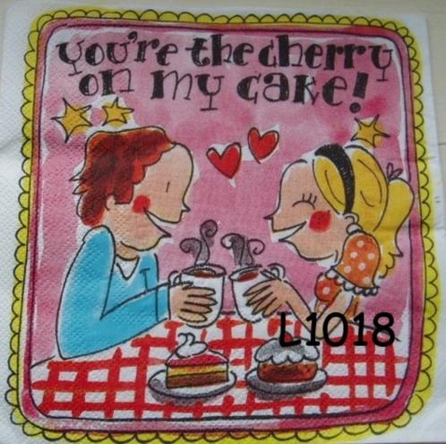 Servetten decoupage/bullet journal – Blond cake L1018 (30ct), Hobby en Vrije tijd, Knutselen, Nieuw, Materiaal, Verzenden