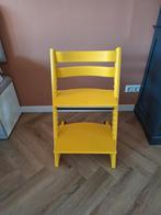 Stokke Tripp Trapp kinderstoel Nieuw model geel, Ophalen, Gebruikt, Meegroeistoel, Gordel(s)