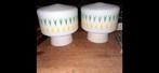 Set van 2 vintage plafonnière. Retro plafond lampen, Ophalen of Verzenden, Zo goed als nieuw, Glas