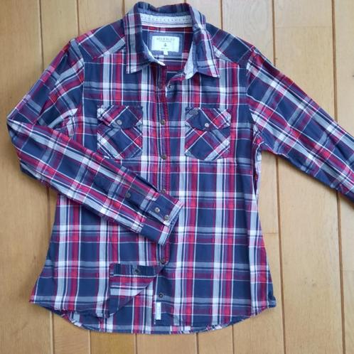 Bien Bleu bloes donker blauw rood wit ruit maat XL, Kleding | Dames, Blouses en Tunieken, Zo goed als nieuw, Maat 46/48 (XL) of groter