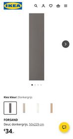 2x IKEA Forsand Deuren Donkergrijs, Ophalen, Minder dan 80 cm, 215 cm of meer, Binnendeur