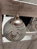 Zilveren lantaren met kraaltjes 25 cm, Huis en Inrichting, Lampen | Hanglampen, Ophalen of Verzenden, Zo goed als nieuw