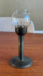 Koperen Kandelaar met Glas, Antiek en Kunst, Ophalen of Verzenden, Koper of Brons