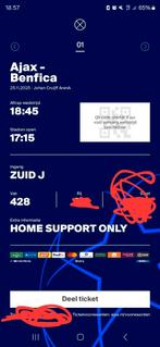 Ajax benfica 428 boven Fside, Tickets en Kaartjes, Evenementen en Festivals, Eén persoon