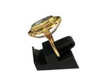 Vintage gouden ring met lichtblauwe spinel. Mt 16,5, Met edelsteen, Goud, Verzenden, Blauw