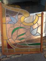 TYPISCH JUGENDSTILL GLAS IN LOOD PANEEL.ZONDER BARSTJES, Ophalen of Verzenden, Minder dan 80 cm, Glas in lood, Minder dan 80 cm