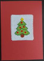 geborduurde kerstkaart met kerstboom (1760), Ophalen of Verzenden, Nieuw, Kerst