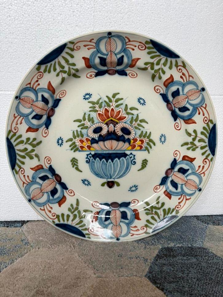 Makkum wandbord handbeschilderd polychroom Tichelaar ca.1930, Antiek en Kunst, Antiek | Wandborden en Tegels, Ophalen of Verzenden