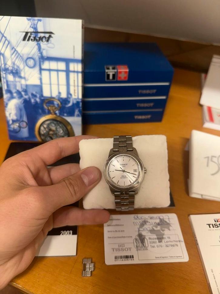 Tissot PR50 Automatic Horloge, Sieraden, Tassen en Uiterlijk, Horloges | Heren, Gebruikt, Polshorloge, Overige merken, Staal, Ophalen of Verzenden