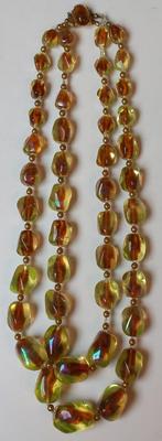 Ketting glazen kralen Venetiaans Murano 1960-70's, Sieraden, Tassen en Uiterlijk, Antieke sieraden, Overige materialen, Ketting