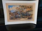 litho kunstdruk gesign Paul Kerebijn Lange Voorhout Den Haag, Antiek en Kunst, Kunst | Litho's en Zeefdrukken, Ophalen