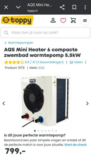 zwembad warmtepomp - mini heather beschikbaar voor biedingen
