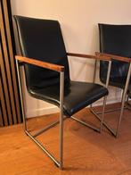 Arco Frame stoelen zwart leer, Ophalen, Zwart, Leer, Zo goed als nieuw