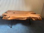 Natuurlijke Houten Teak Tafel L110xB58xH43, Huis en Inrichting, Ophalen, 100 tot 150 cm, Teakhout, Zo goed als nieuw