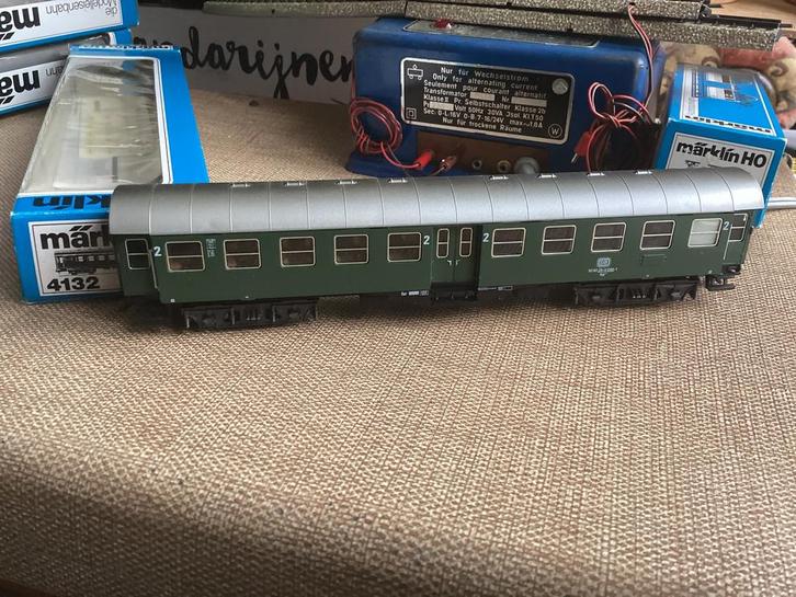 Marklin 4132 DB 4assige ombouwer 2de klas netjes met ovp, Hobby en Vrije tijd, Modeltreinen | H0, Wagon, Wisselstroom, Märklin